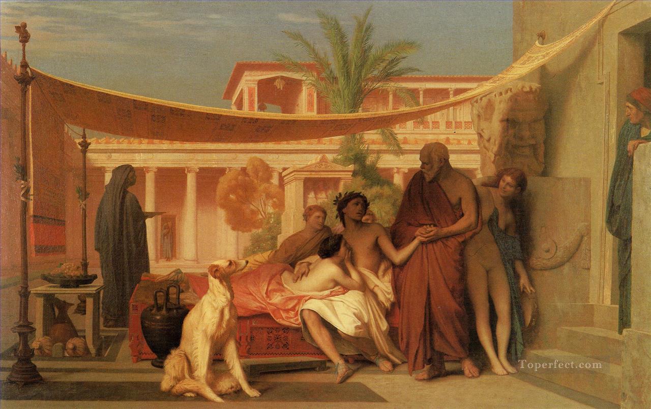 Sócrates busca a Alcibíades en la casa de Aspasia, el árabe griego Jean Leon Gerome Pintura al óleo